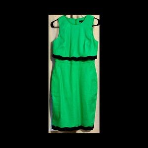 J.Crew Emerald & Navy “Going Places” Dress